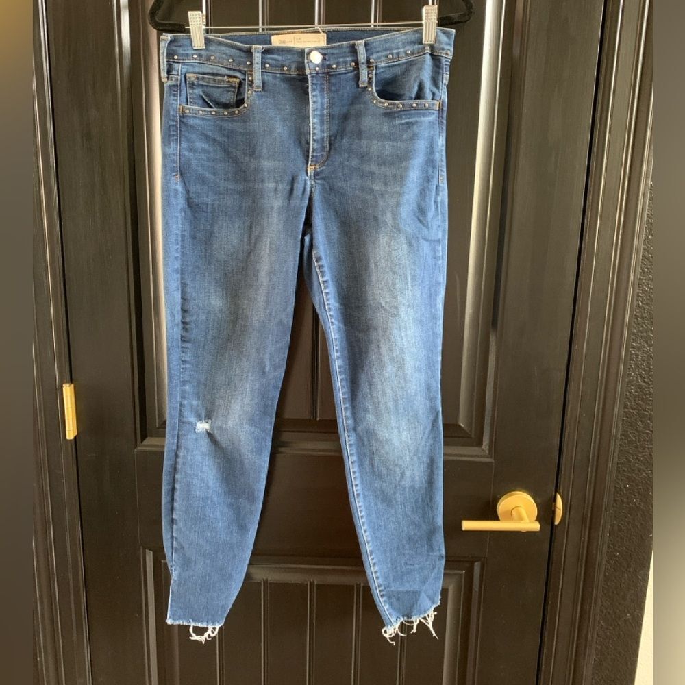 Gap True Skinny Ankle Embellished Jeans | Size 31R